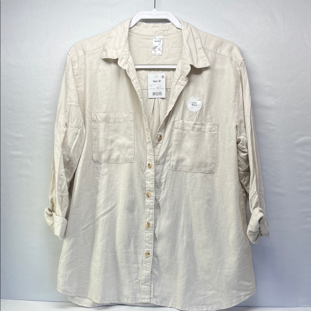 Women's Cream‎ Button Down Shirt